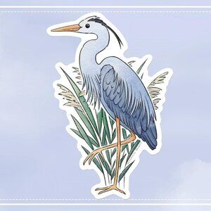 3 for $15 - Heron Bird Sticker -‎ Waterproof Vinyl